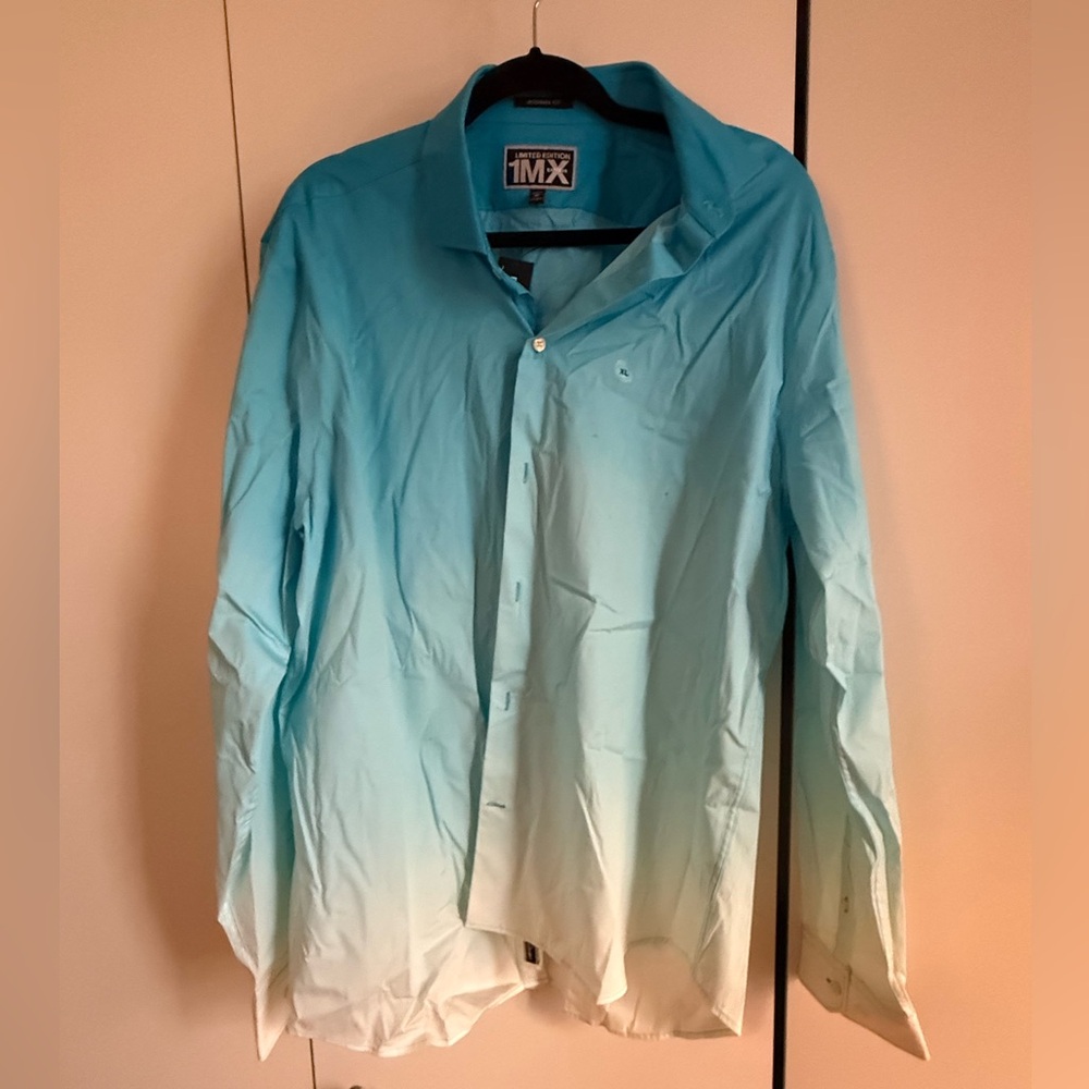 NWT - Express Blue Ombré Button Up Shirt